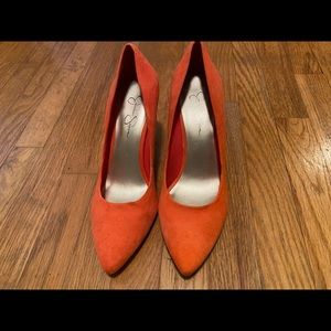 Orange Jessica Simpson pumps